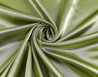 Sage Green Silky Stretch Charmeuse Satin 58" Wide Fabric.
