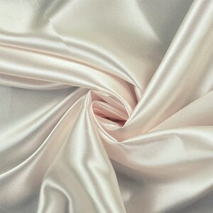 Ivory Charmeuse Bridal Solid Satin Fabric for Wedding Dress Fashion Crafts Costumes Decorations Silky Satin 58” Wide Sold By The Yard
