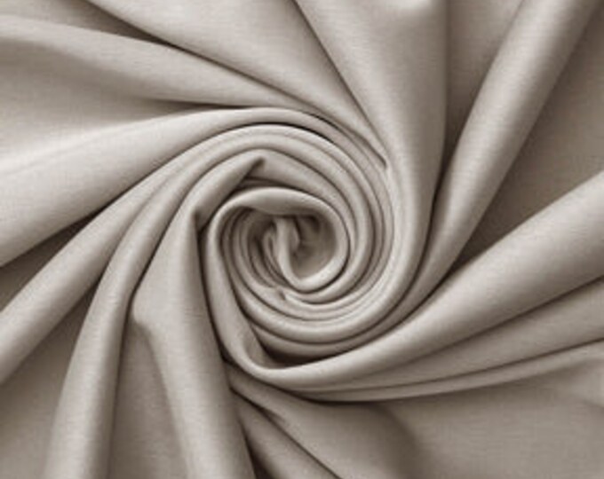 Silver Polyester Knit Interlock Mechanical Stretch Fabric 58"/60"/Draping Tent Fabric. Sold By The Yard.