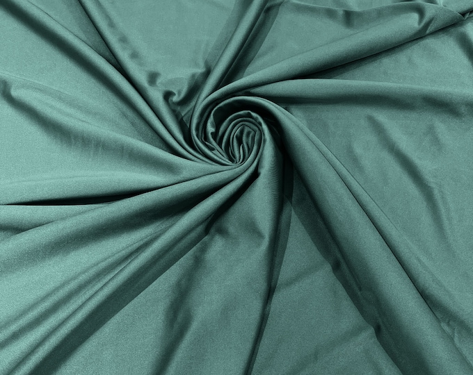Seafoam Green Shiny Milliskin Nylon Spandex Fabric 4 Way Stretch 58" Wide Sold by The Yard