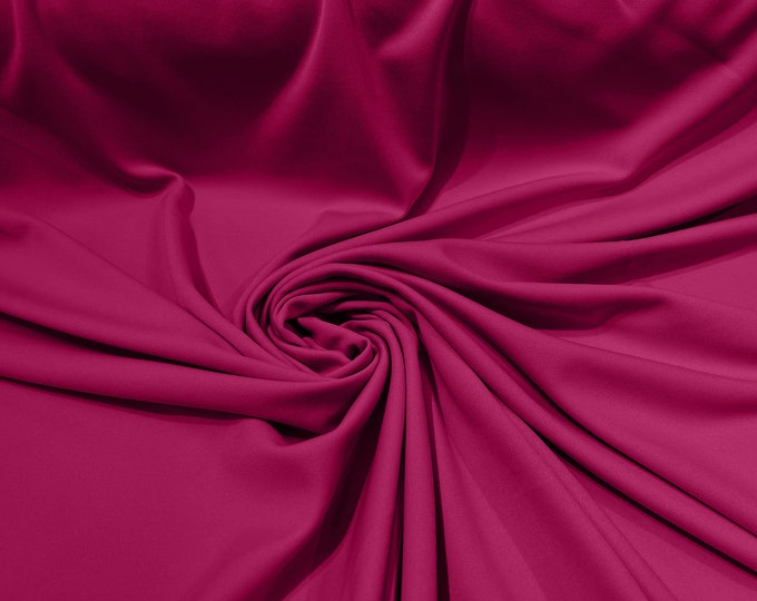 Fuchsia  59/60" Wide 100% Polyester Wrinkle Free Stretch Double Knit Scuba Fabric/cosplay/costumes.