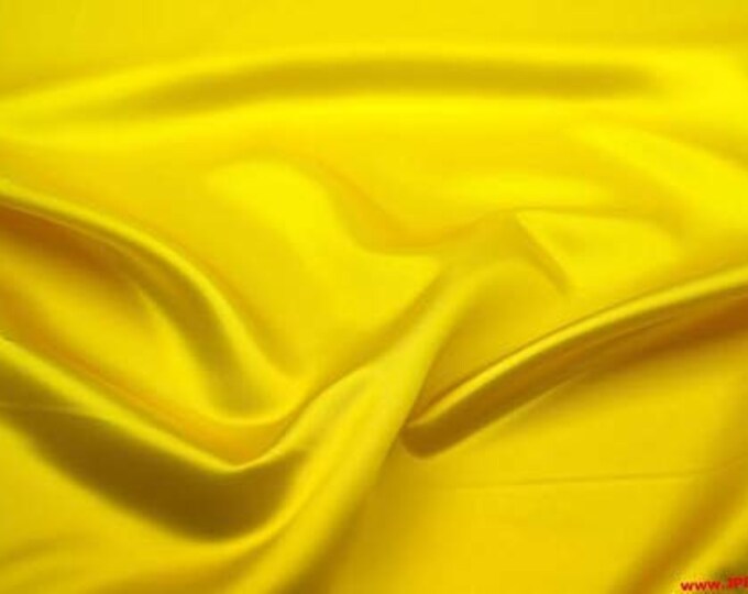 Yellow Heavy Shiny Bridal Satin Fabric for Wedding Dress, 60" inches wide sold by The Yard.