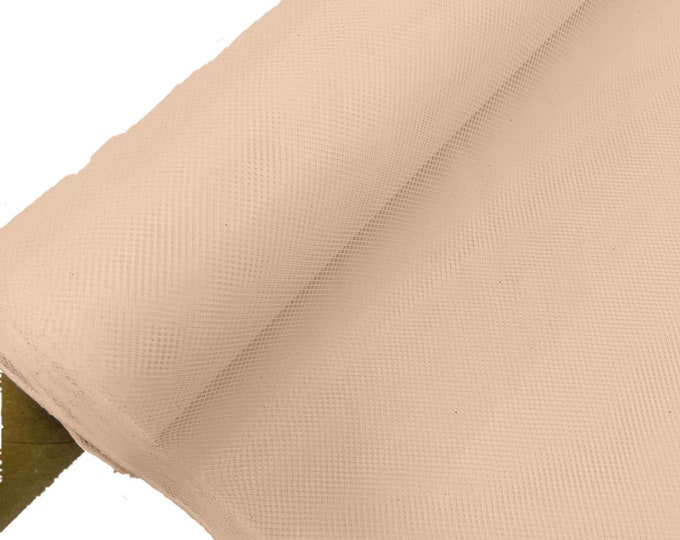 Skin Hard Net Tulle Crinoline Fabric/Petticoat Fabric/54" Wide/Stiff Netting Fabric is Traditionally used to give Volume to Dresses.