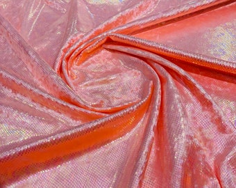 Coral Illusion foil Snake design on a stretch velvet fabric-Sold by the yard.