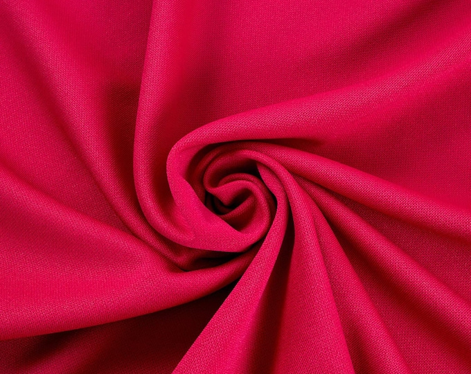 Fuchsia 59/60" Wide 100% Polyester Wrinkle Free Stretch Double Knit Scuba Fabric Sold By The Yard.