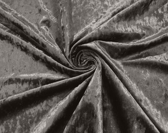 Gray Stretch Crushed Velvet Fabric/58 Inches Wide/Cosplays.