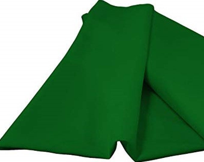 Kelly Green 60" Wide 100% Polyester Spun Poplin Fabric Sold By The Yard.