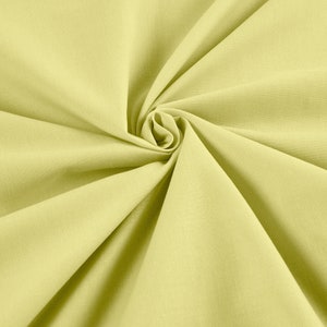 Light Yellow - 58-59&quot; Wide Premium Light Weight Poly Cotton Blend Broadcloth Fabric Sold By The Yard.