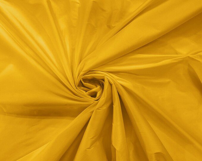 Sun Gold 100% Polyester Imitation Silk Taffeta Fabric 55" Wide/Costume/Dress/Cosplay/Wedding.