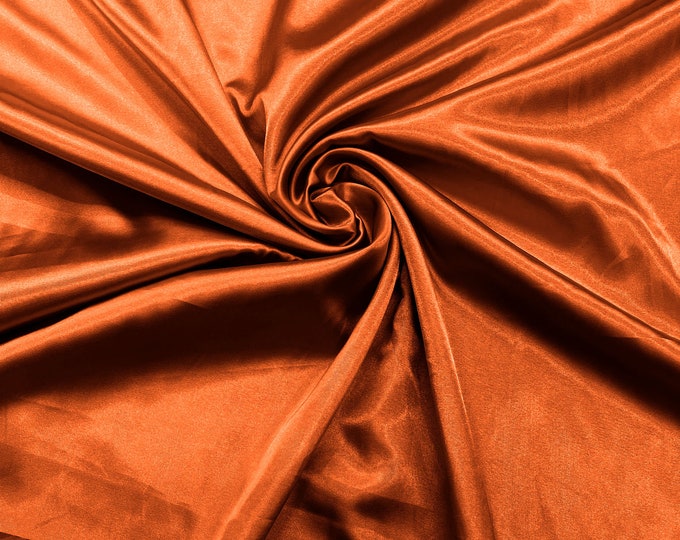 Orange Light Weight Silky Stretch Charmeuse Satin Fabric/60" Wide/Cosplay.