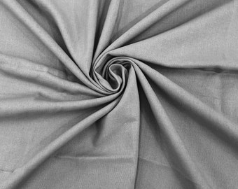 Silver Medium Weight Natural Linen Fabric/50 " Wide/Clothing