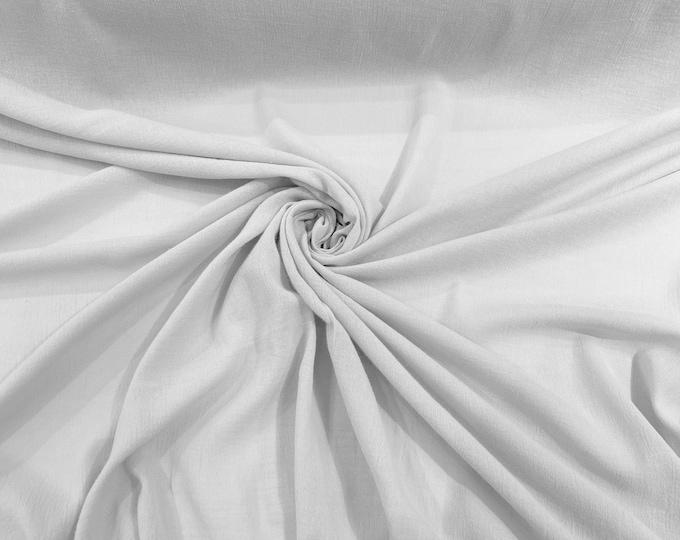 White Muslin Crinkle Gauze Fabric, Cotton Gauze Swaddle Fabric, Fabric for Babies, Swaddle, dresses, Cheesecloth Fabric