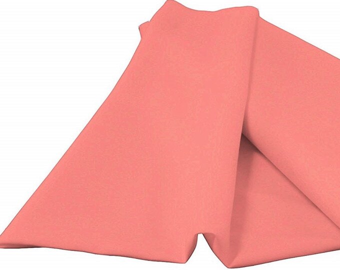 Coral 60" Wide 100% Polyester Spun Poplin Fabric Sold By The Yard.