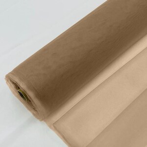 Taupe - Bridal Mesh Tulle Netting Fabric / Sheer Mesh /58&quot; Wide / Sold by the Yard