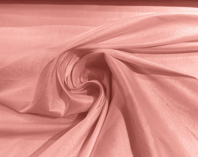 Peach 58" Wide Medium Weight Stretch Two Tone Taffeta Fabric, Stretch Fabric For Bridal Dress Clothing Custom Wedding Gown, New Colors