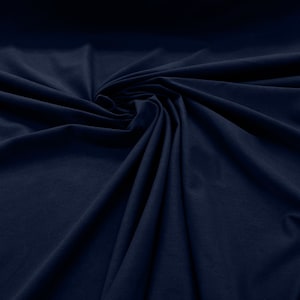 Navy Blue 58/60&quot; Wide  Cotton Jersey Spandex Knit Blend 95% Cotton 5 percent Spandex/Stretch Fabric/Costume