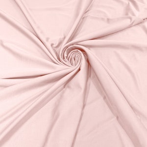 Light Pink Shiny Milliskin Nylon Spandex Fabric 4 Way Stretch 58&quot; Wide Sold by The Yard