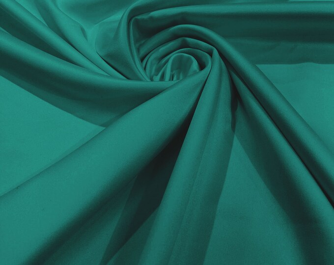 Jade - Matte L'Amour Satin (Peau de Soie) Duchess Fabric Bridesmaid Dress 58"-60" Wide/Costume/wedding.