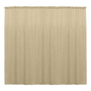 Champagne SEAMLESS Backdrop Drape Panel, All Sizes Available in Polyester Poplin, Party Supplies Curtains.