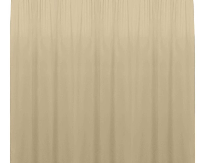 Champagne SEAMLESS Backdrop Drape Panel, All Sizes Available in Polyester Poplin, Party Supplies Curtains.