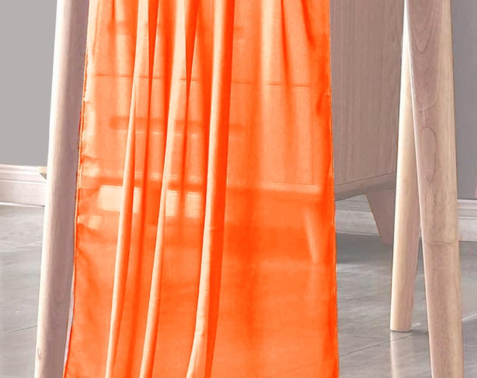 Neon Orange - Chiffon Sheer Table Runner for Wedding, Decorations for Birthday Parties, Banquets, Engagements.