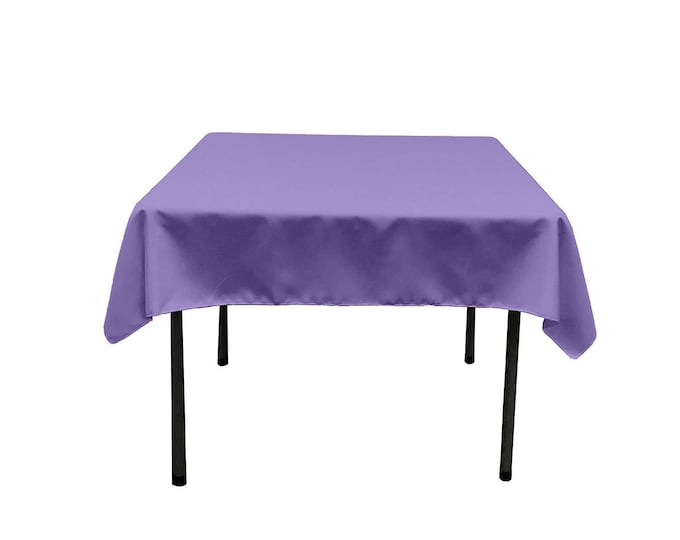 Barney Purple Square Polyester Poplin Table Overlay - Diamond. Choose Size Below