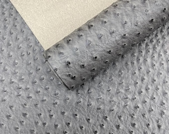 Houtskoolkleurige struisvogelvinylstof, 137 cm breed kunstleer voor bekledingsprojecten