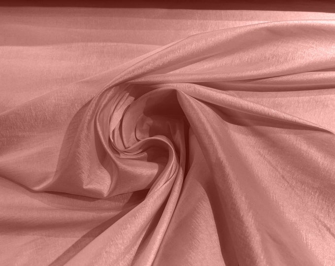 Rose Pink 58" Wide Medium Weight Stretch Two Tone Taffeta Fabric, Stretch Fabric For Bridal Dress Clothing Custom Wedding Gown, New Colors