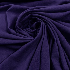 Purple Muslin Crinkle Gauze Fabric, Cotton Gauze Swaddle Fabric, Fabric for Babies, Swaddle, dresses, Cheesecloth Fabric