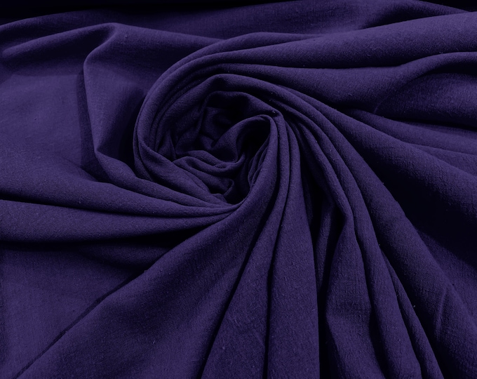 Purple Muslin Crinkle Gauze Fabric, Cotton Gauze Swaddle Fabric, Fabric for Babies, Swaddle, dresses, Cheesecloth Fabric