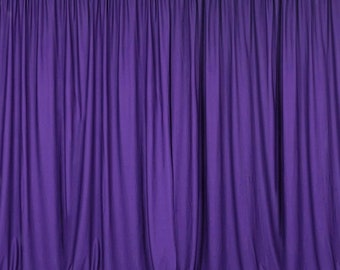 Purple SEAMLESS Backdrop Drape Panel, All Sizes Available in Polyester Poplin, Party Supplies Curtains.