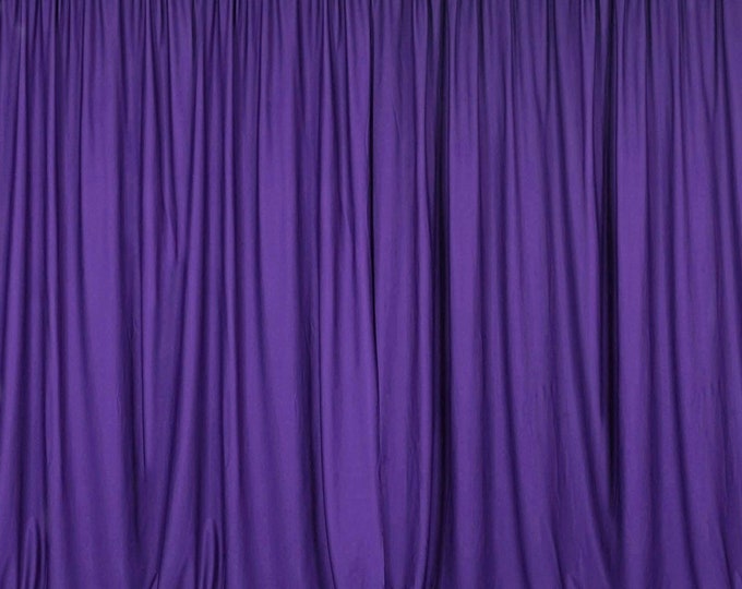 Purple SEAMLESS Backdrop Drape Panel, All Sizes Available in Polyester Poplin, Party Supplies Curtains.