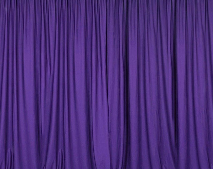 Purple SEAMLESS Backdrop Drape Panel, All Sizes Available in Polyester Poplin, Party Supplies Curtains.