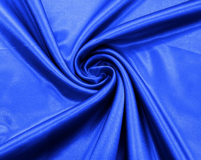 Pucci Royal Blue Crepe Back Satin Bridal Fabric Draper/Prom/Wedding/58" Inches Wide Japan Quality.