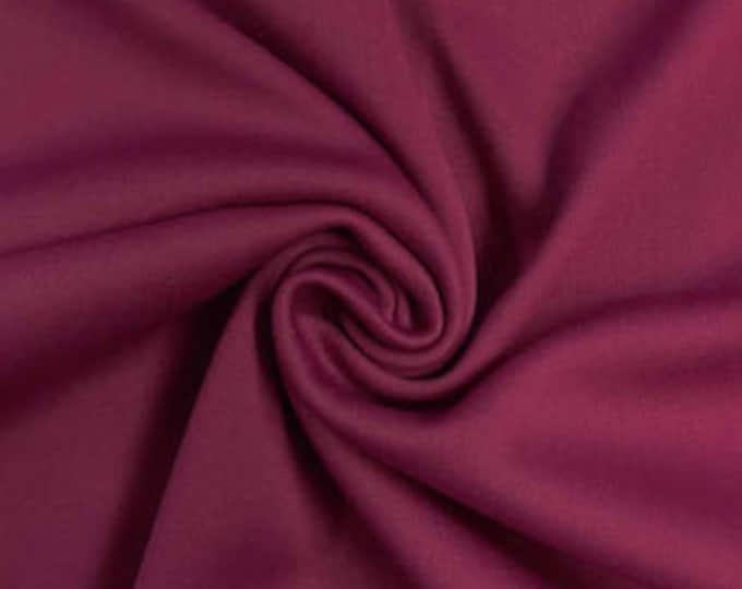 Magenta Polyester Knit Interlock Mechanical Stretch Fabric 58"/60"/Draping Tent Fabric. Sold By The Yard.