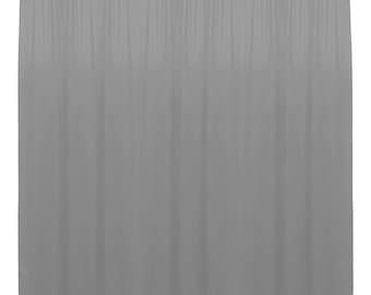 Grey SEAMLESS Backdrop Drape Panel, All Sizes Available in Polyester Poplin, Party Supplies Curtains.