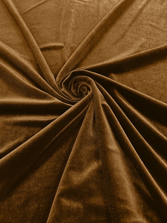 Camel 60 Wide 90% Polyester 10 Percent Spandex Stretch Velvet Fabric for  Sewing Apparel Costumes Craft, Sold by the Yard. 