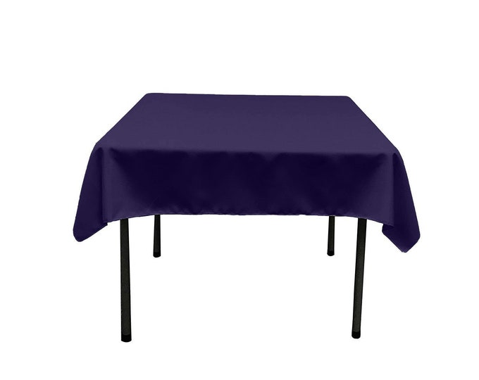 Purple Square Polyester Poplin Table Overlay - Diamond. Choose Size Below