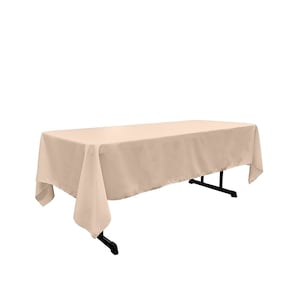 Peach - Rectangular Polyester Poplin Tablecloth / Party supply.