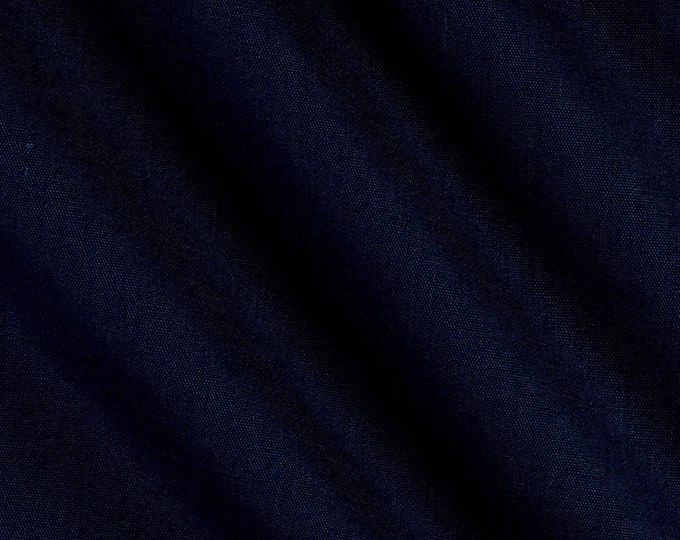 Navy Blue 58-59" Wide Premium Light Weight Poly Cotton Blend Broadcloth Fabric Sold By The Yard.