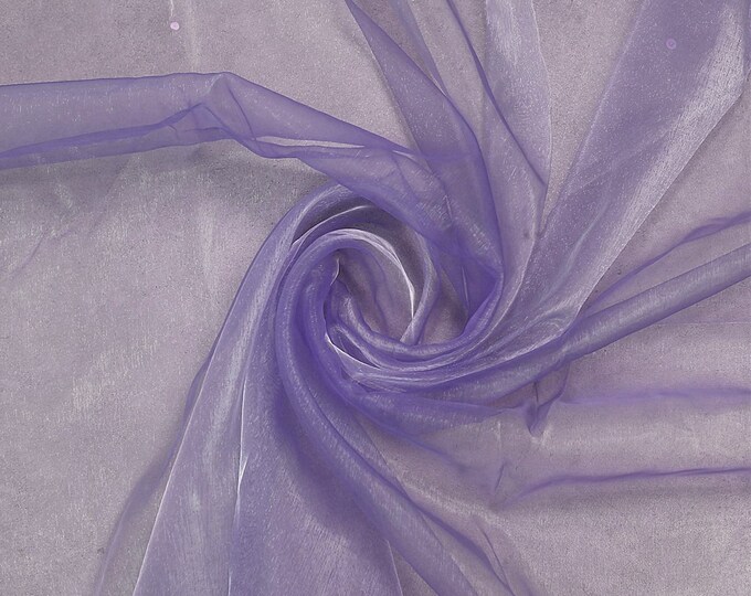 Orchid 58/60" Wide 100% Polyester Soft Light Weight, Sheer, See Through Crystal Organza Fabric Sold By The Yard.