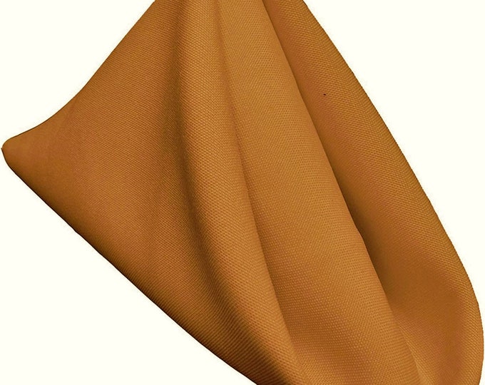 18 x 18 Inches Polyester Poplin Decorative Table Napkins, Party Supply - Pack of 12 - Mustard