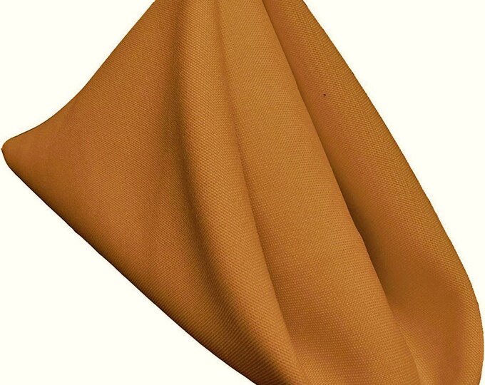 18 x 18 Inches Polyester Poplin Decorative Table Napkins, Party Supply - Pack of 12 - Mustard