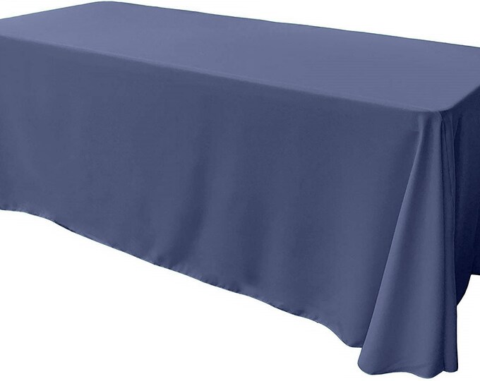 Periwinkle - Rectangular Polyester Poplin Tablecloth Floor Length / Party supply