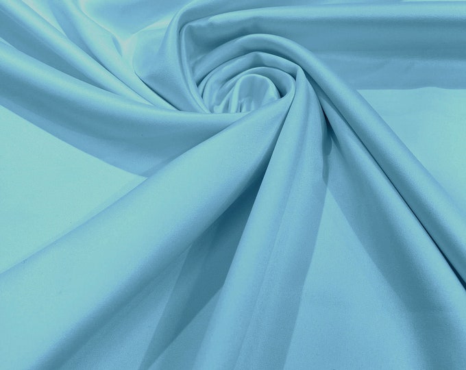 Tiff Blue - Matte L'Amour Satin (Peau de Soie) Duchess Fabric Bridesmaid Dress 58"-60" Wide/Costume/wedding.