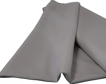Gray 60" Wide 100% Polyester Spun Poplin Fabric Sold By The Yard.