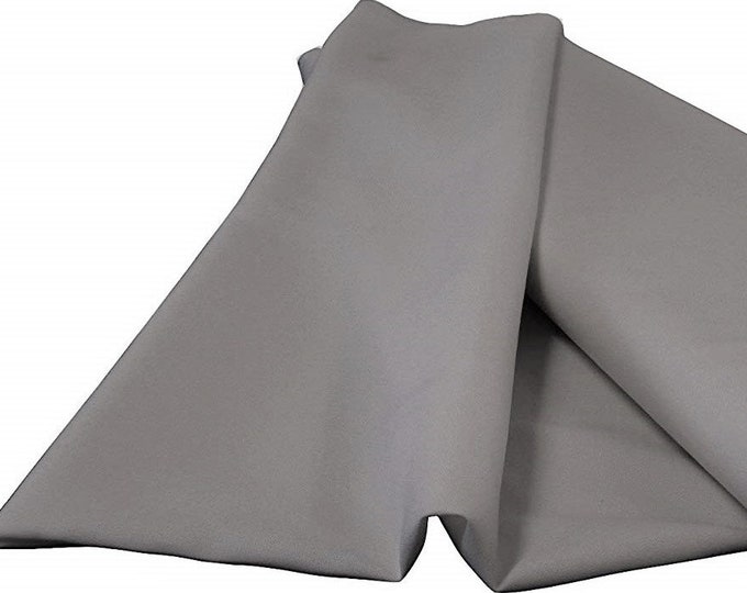 Gray 60" Wide 100% Polyester Spun Poplin Fabric Sold By The Yard.