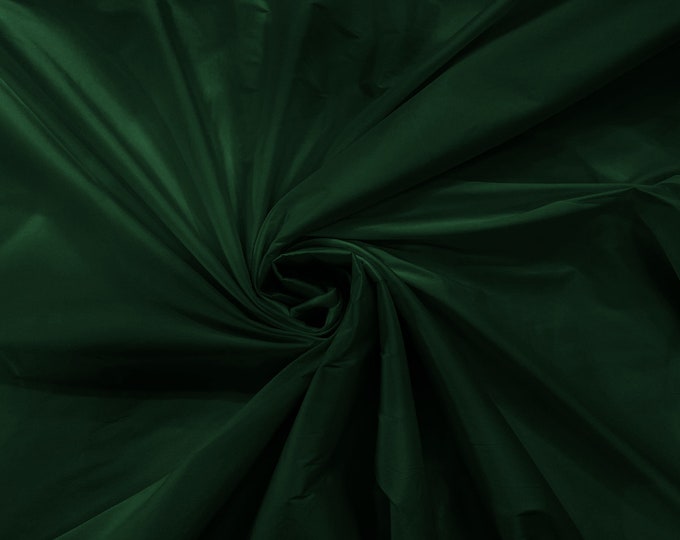 Hunter Green 100% Polyester Imitation Silk Taffeta Fabric 55" Wide/Costume/Dress/Cosplay/Wedding.