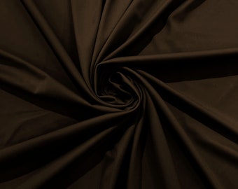 Brown Milliskin Nylon Spandex Stretch Dull Tricot Medium Weight Fabric for Apparel/4 Way Fabric/Swimwear/Activewear/Sportswear/Costume