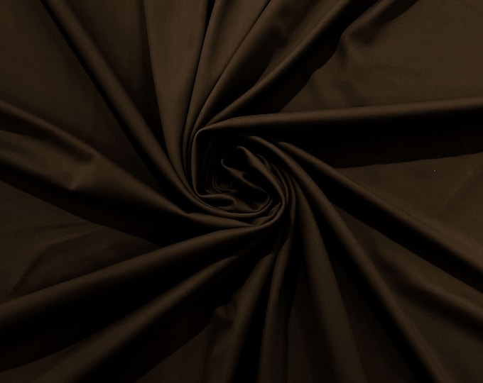 Brown Milliskin Nylon Spandex Stretch Dull Tricot Medium Weight Fabric for Apparel/4 Way Fabric/Swimwear/Activewear/Sportswear/Costume